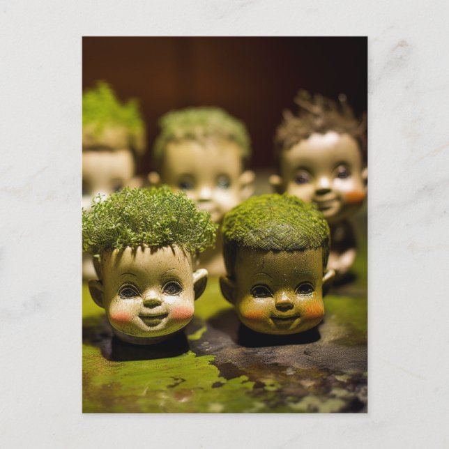 Carte Postale Horreur Dollheads Déplaisants Croissance de la mou (Devant)