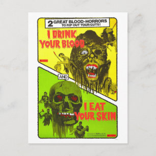 CARTE POSTALE HORREUR DOUBLE FONCTIONNALITÉ POSTCARD