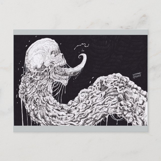 Carte Postale Horreur Serpent Imaginaire Art (Devant)