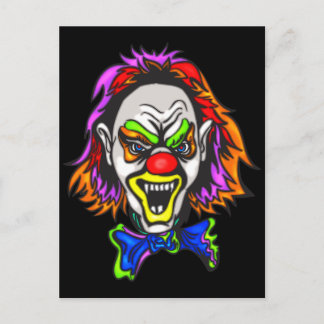 Carte Postale Horrid Evil Clown