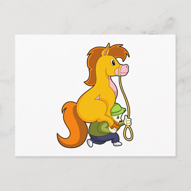 Carte Postale Horse avec Boy.PNG (Devant)