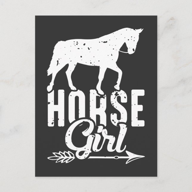 Carte Postale Horse Girl Horseback équitation Cowgirl Passion (Devant)
