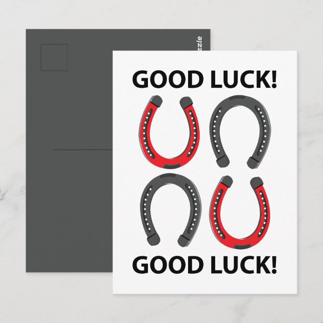 Carte Postale Horseshoe Good Luck Horseshoe (Devant / Derrière)