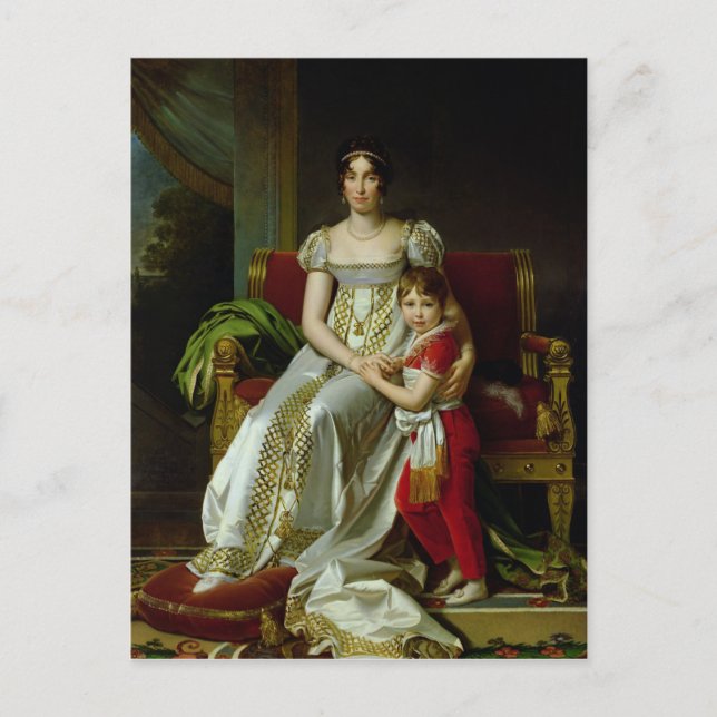 Carte Postale Hortense de Beauharnais et son fils (Devant)