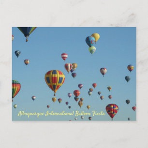 Carte Postale Hot Air Balloon Filled Cloudless