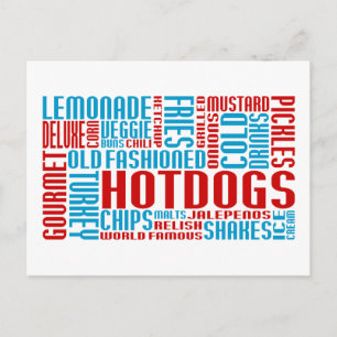 Carte Postale hot dogs tchitChat