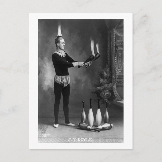 Carte Postale Hot Juggler, début des années 1900 (Devant)