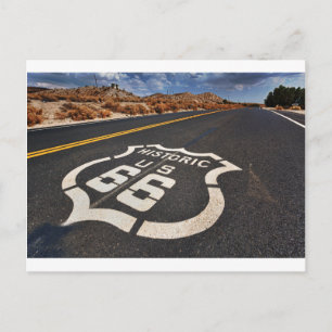 Carte Postale hot rod de voyage des Etats-Unis de panneau