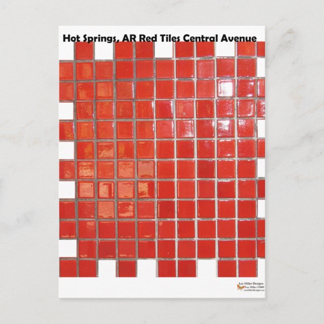 Carte Postale Hot Springs, AR Red Tiles Central Ave Dons (Devant)