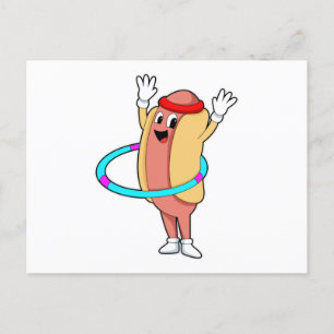 Carte Postale Hotdog au Fitness avec Volant d'inertie