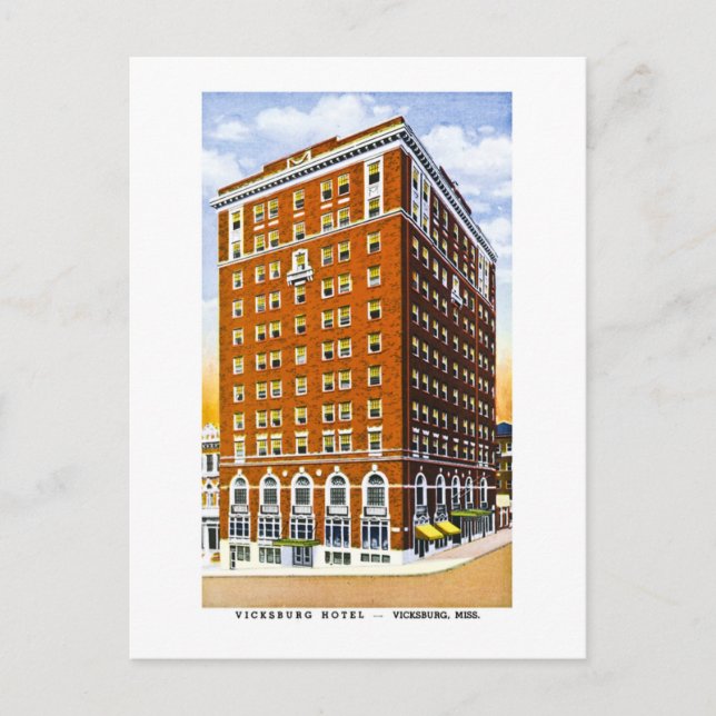Carte Postale Hôtel à Vicksburg, Vicksburg, Mississippi (Devant)