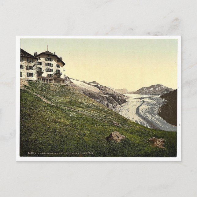 Carte Postale Hôtel Aletsch, glacier et Belalp, Valais, Alpes de (Devant)