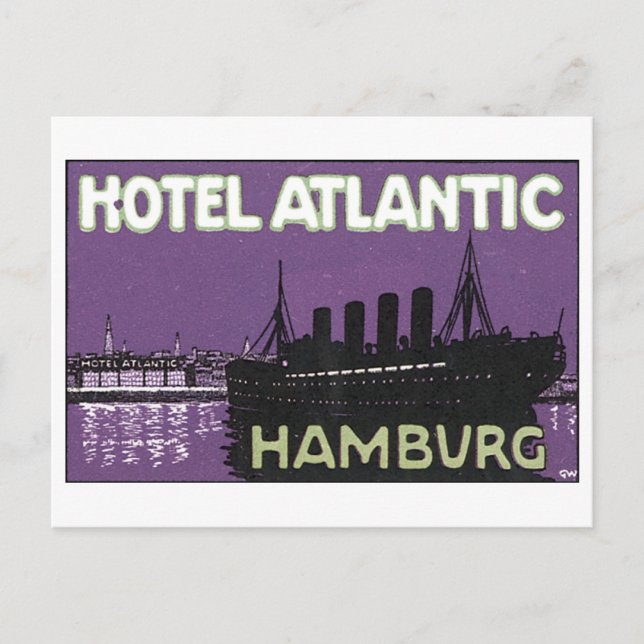 Carte Postale Hotel Atlantic Hamburg (Devant)