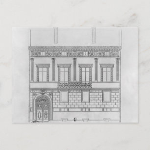 Carte Postale Hôtel de Pourtales, façade, 1850