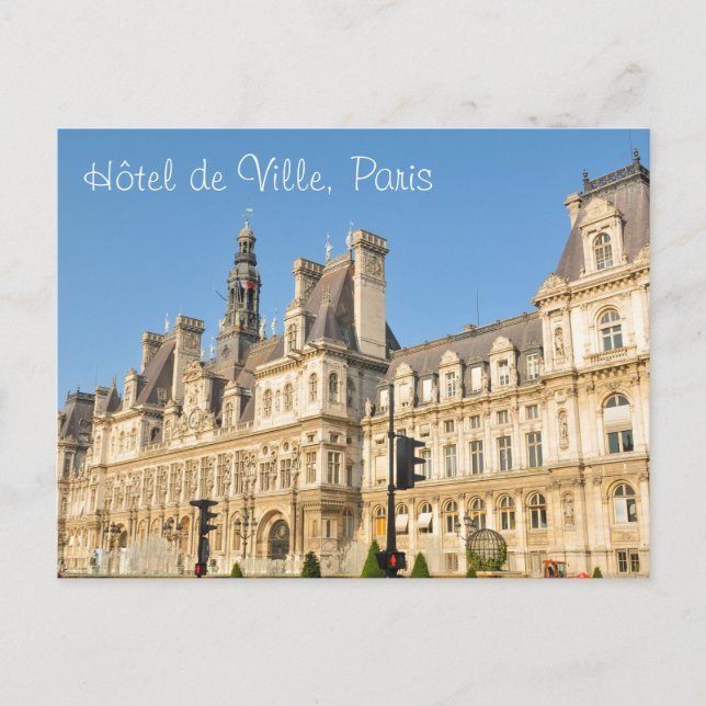 Carte Postale Hôtel de Ville à Paris, France (Devant)