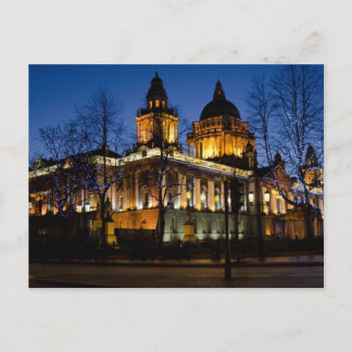 Carte Postale Hôtel de ville de Belfast la nuit