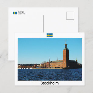 Carte Postale Hôtel de ville de Stockholm - Suède
