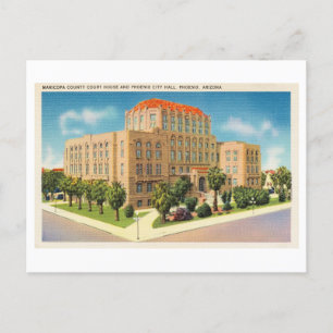 Carte Postale Hôtel de ville et palais de justice à Phoenix, Ari