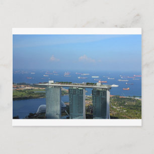Carte Postale hôtel en forme de bateau de luxe Marina Bay Sands