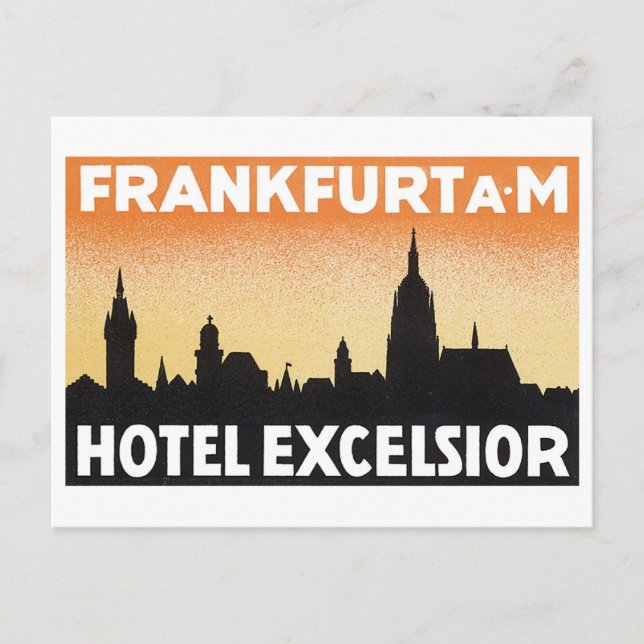 Carte Postale Hotel Excelsior Frankfurt (Devant)
