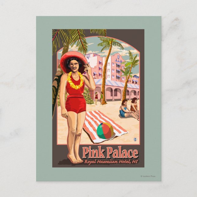 Carte Postale Hôtel Royal Hawaii à Hawaii (Devant)