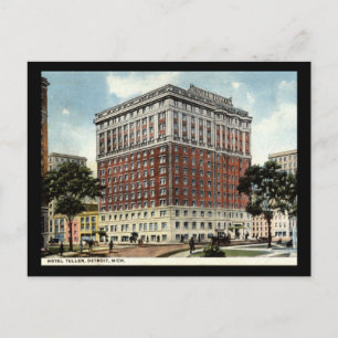 Carte Postale Hotel Tuller, Detroit 1917 Vintage