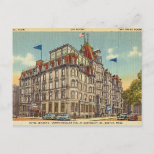 Carte Postale Hôtel vintage, Boston, Massachusetts