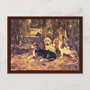 Carte Postale Hounds Par Alexandre Gabriel Decamps