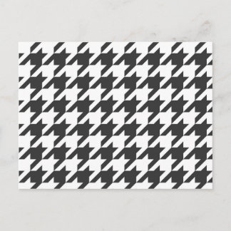 Carte Postale Houndstooth gris foncé