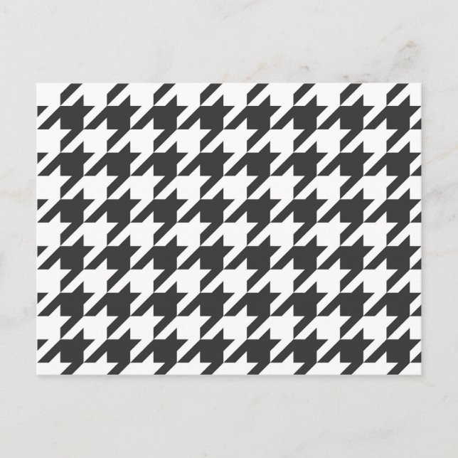 Carte Postale Houndstooth gris foncé (Devant)