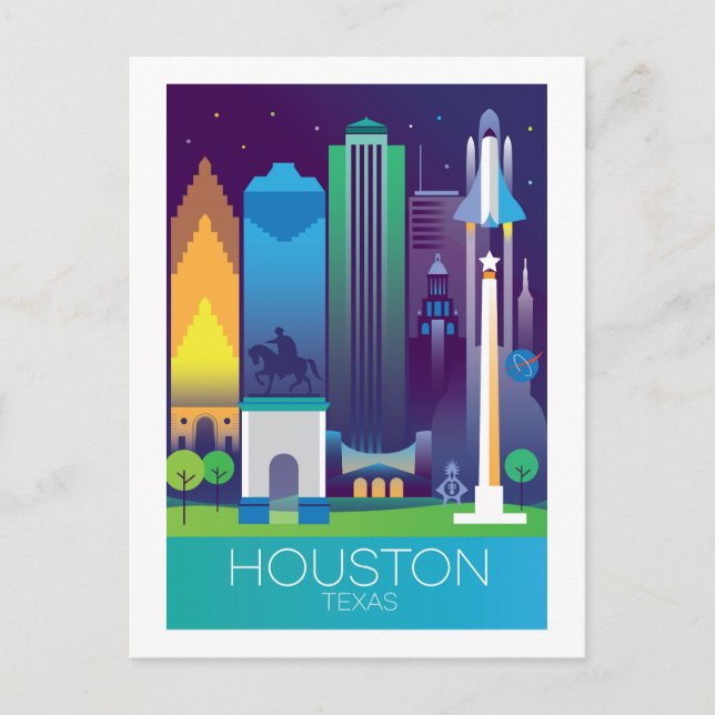 Carte postale Houston (Devant)