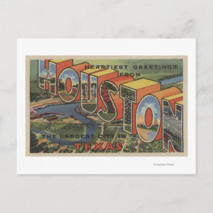 Carte Postale Houston, Texas - Scènes de grandes lettres 2