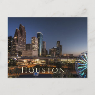 Carte Postale Houston, Texas Skyline, NIight Lights
