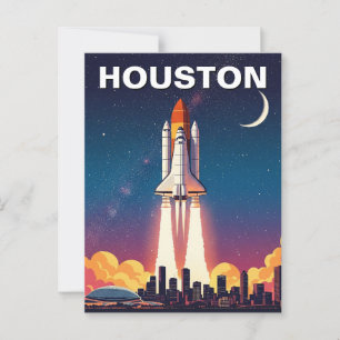 Carte Postale Houston Texas Skyline Ville chute