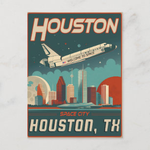 Carte Postale Houston, Texas - Vintage