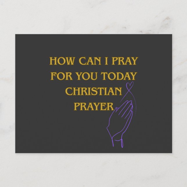 Carte Postale How can I Pray for You Today Christian Prayer (Devant)