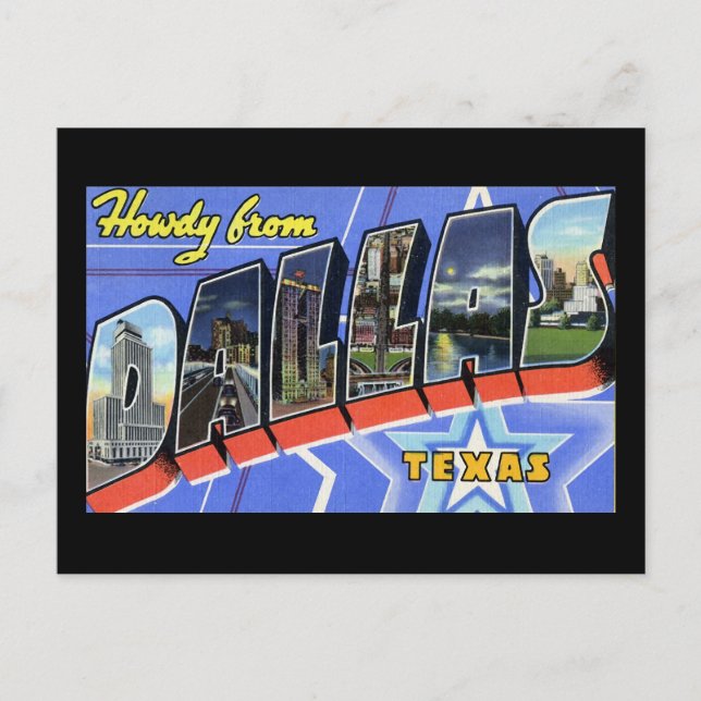 Carte Postale Howdy de Dallas Texas (Devant)