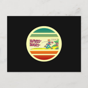 Carte Postale Howdy Doody Fishing Retro Comic Book