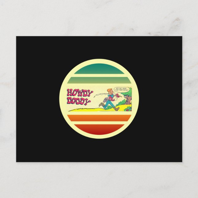 Carte Postale Howdy Doody Fishing Retro Comic Book (Devant)