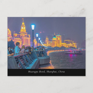Carte Postale © Huangpu Bund Night View, Shanghai, Chine
