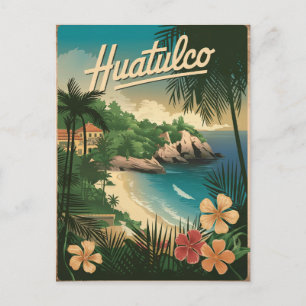 Carte Postale Huatulco Mexique Vintage