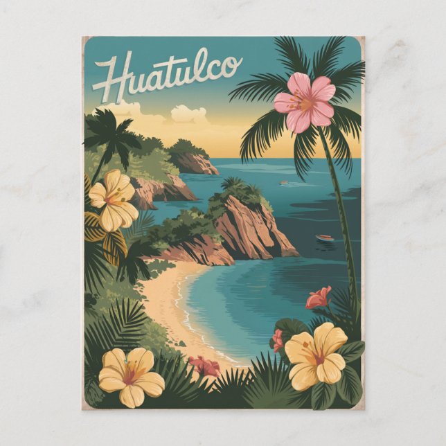 Carte Postale Huatulco Mexique Vintage (Devant)