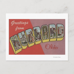 Carte Postale Hubbard, OhioScènes de grandes lettresHubbard, OH
