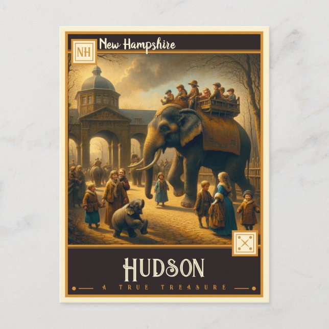 Carte Postale Hudson, New Hampshire | VINTAGE (Devant)