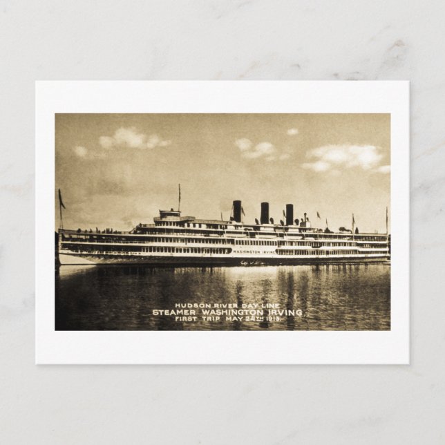 Carte Postale Hudson River Day Line Steamer Washington Irving (Devant)