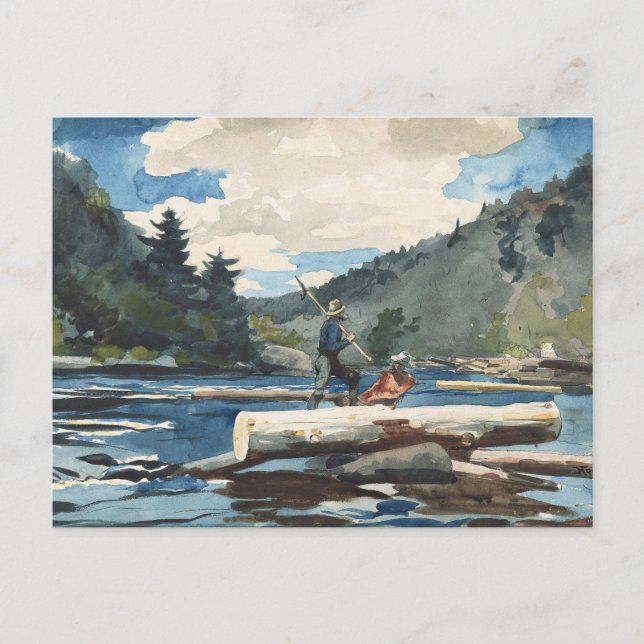 Carte Postale Hudson River, exploitation forestière | Winslow Ho (Devant)