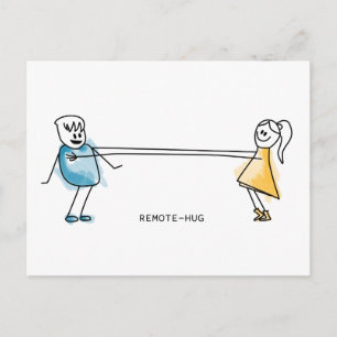 Carte Postale Hug à distance