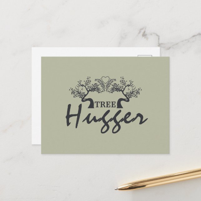 Carte Postale Hugger d'arbre (Devant/Arrière en situation)