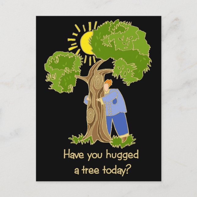 Carte Postale Hugger d'arbre (Devant)