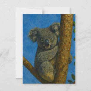 Carte Postale Hugger d'arbre - Koala dans la canopée